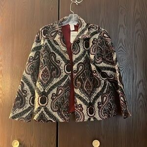 Coldwater Creek heavyweight jacket. Meant to be left open. Size PL. NWT